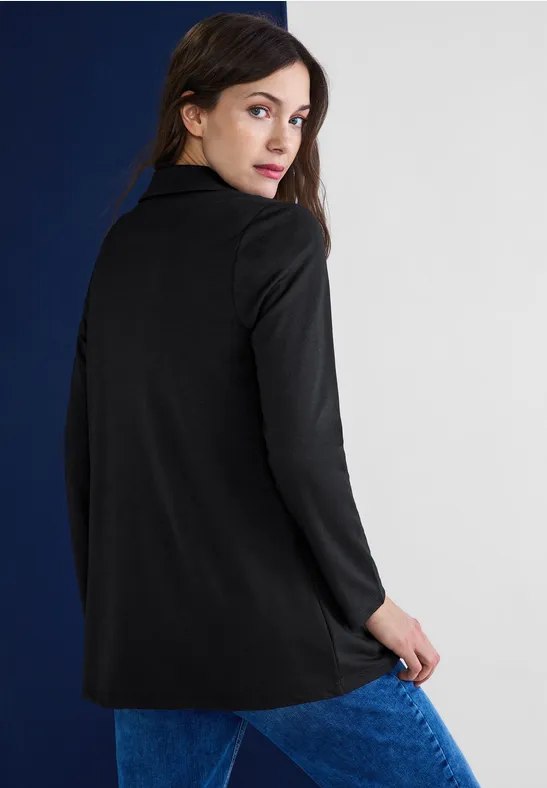 Casual Long Blazer Black