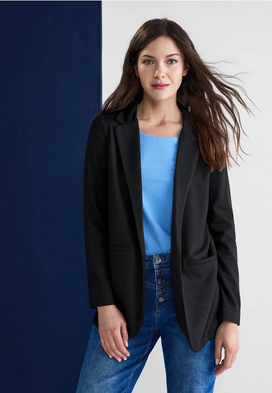 Casual Long Blazer Black