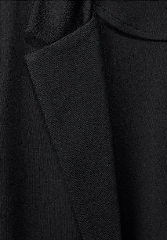 Casual Long Blazer Black