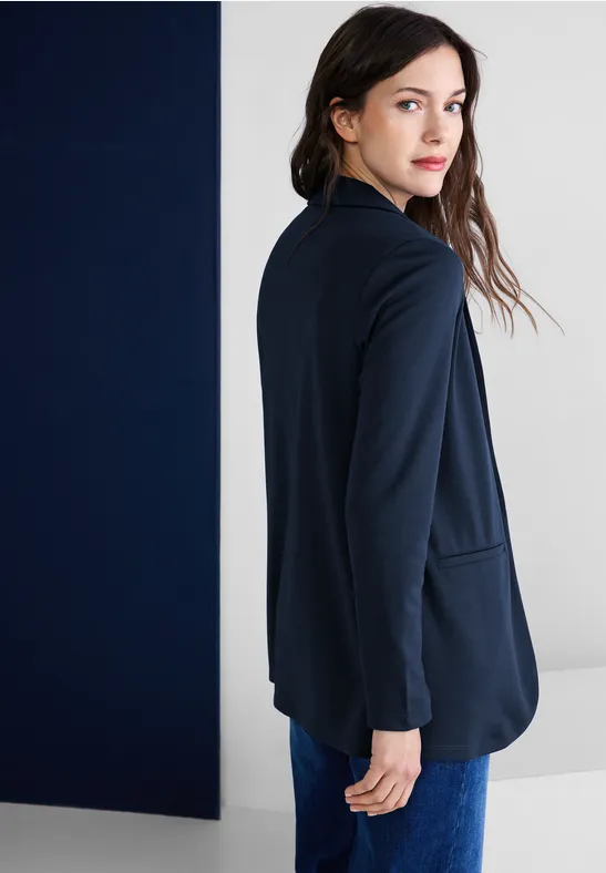 Casual Long Blazer deep blue