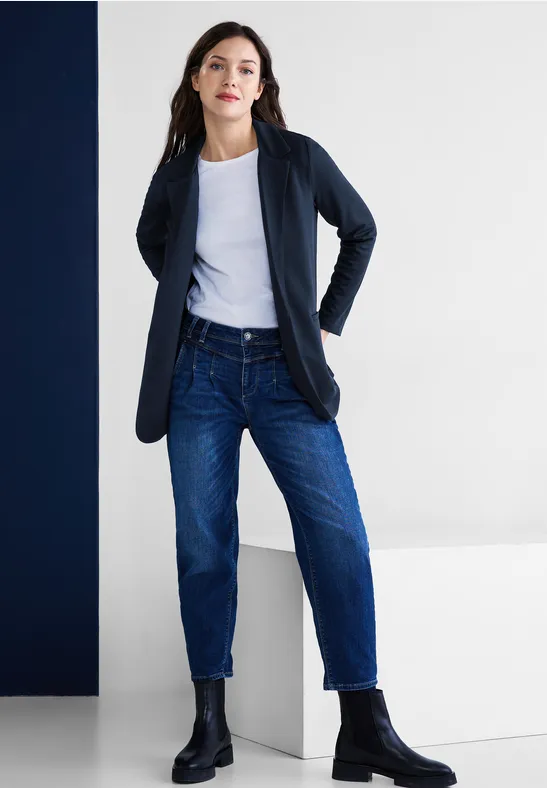 Casual Long Blazer deep blue