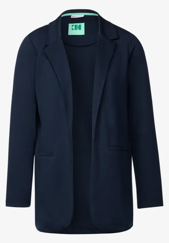 Casual Long Blazer deep blue