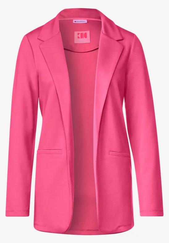 Casual Long Blazer berry rose