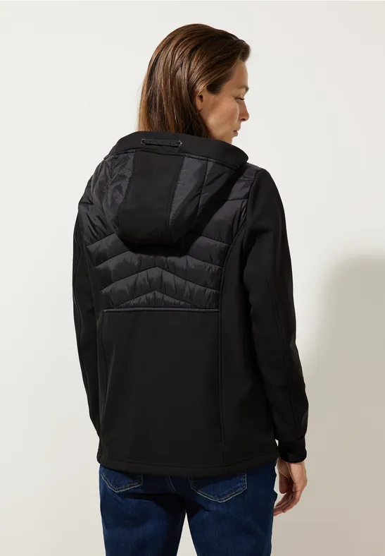 Jacke im Materialmix Black