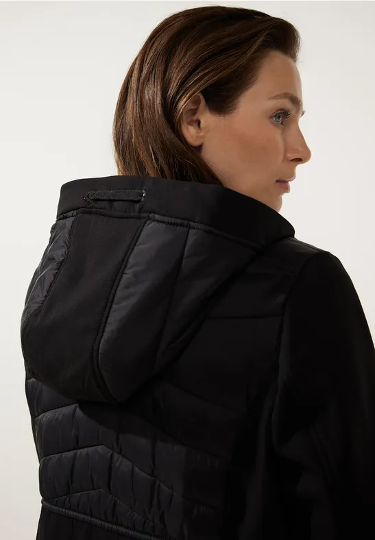 Jacke im Materialmix Black
