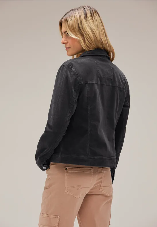 Babycord Jacke dark pure grey