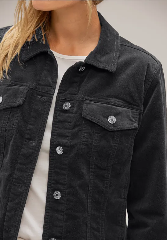 Babycord Jacke dark pure grey