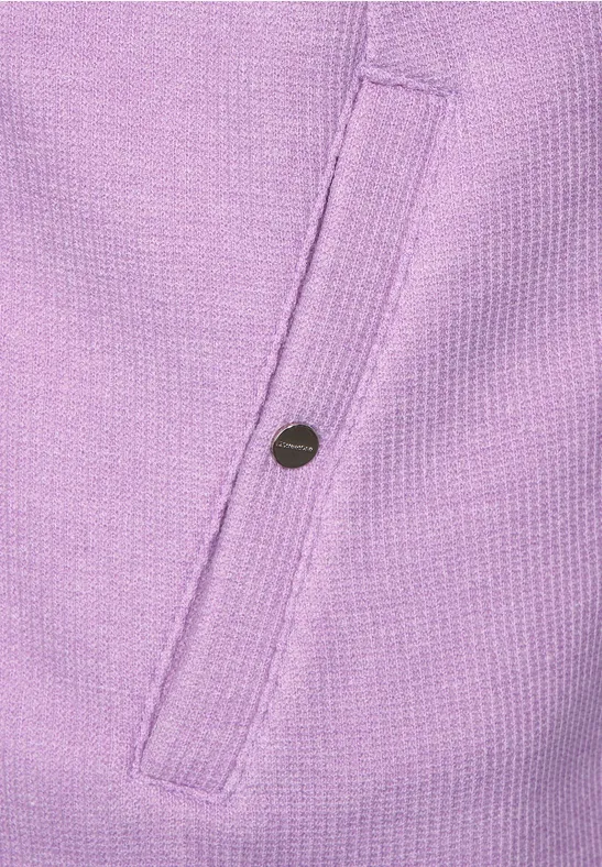 Lange Hoodie Jacke pure lilac melange