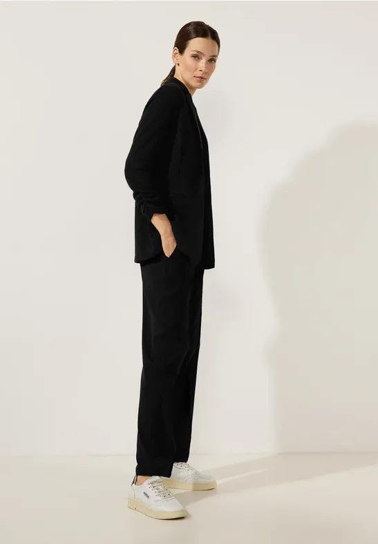 Longblazer mit Raffung Black