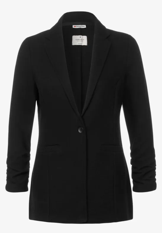 Longblazer mit Raffung Black