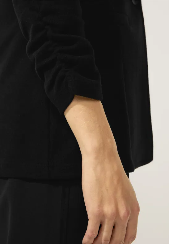 Longblazer mit Raffung Black