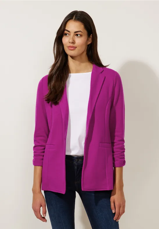 Longblazer mit Raffung magenta pink