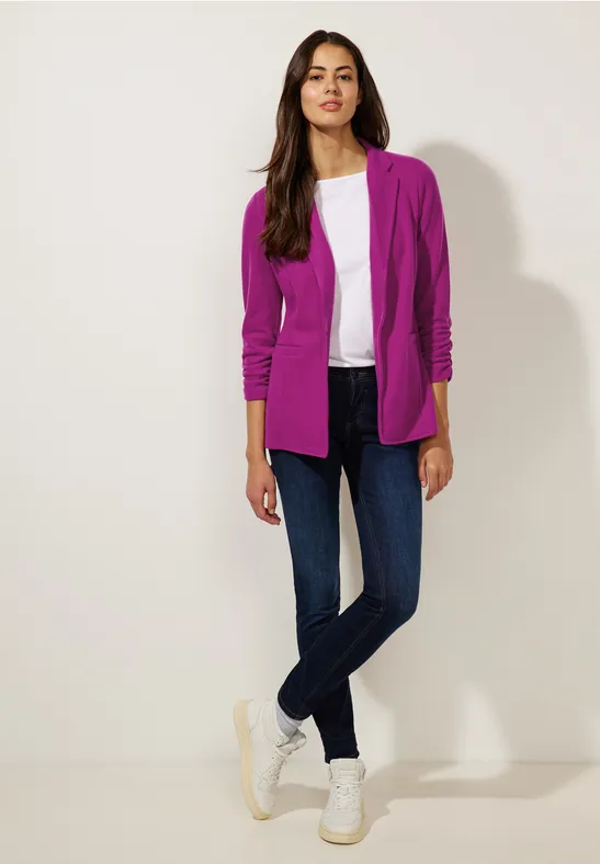 Longblazer mit Raffung magenta pink