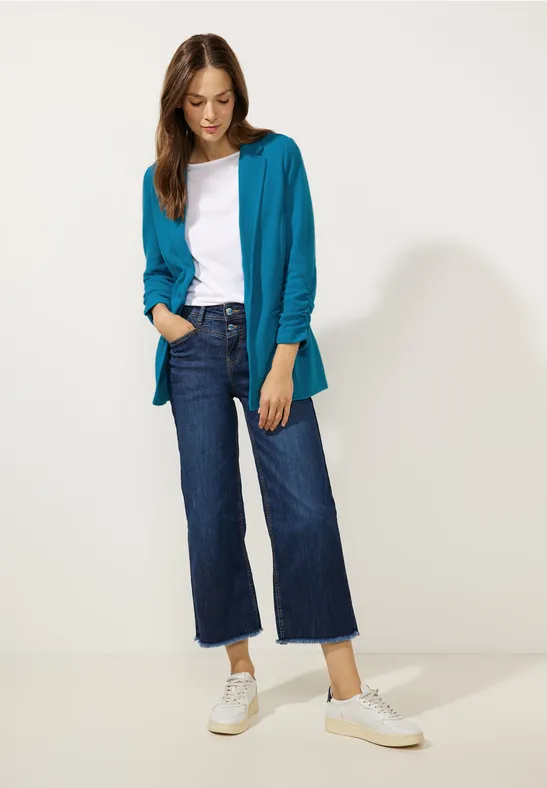 Longblazer mit Raffung alaska blue