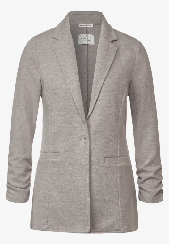 Longblazer mit Raffung whisper mocca melange