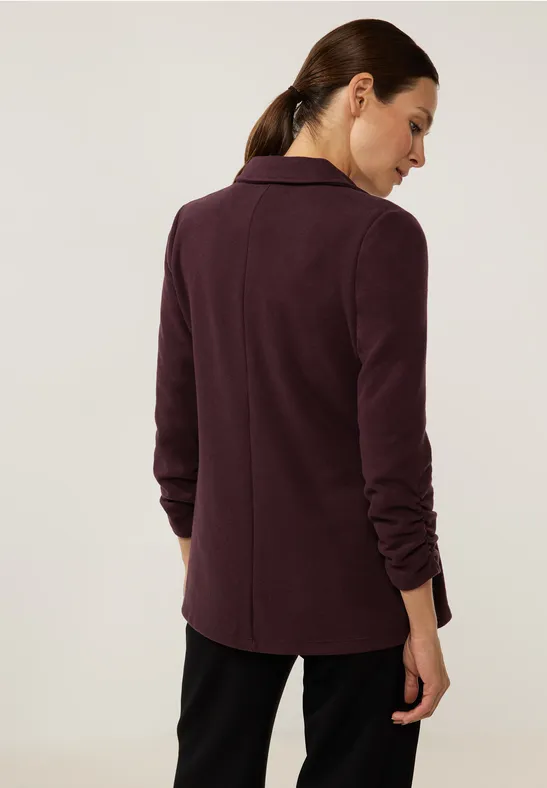 Longblazer mit Raffung purple brown