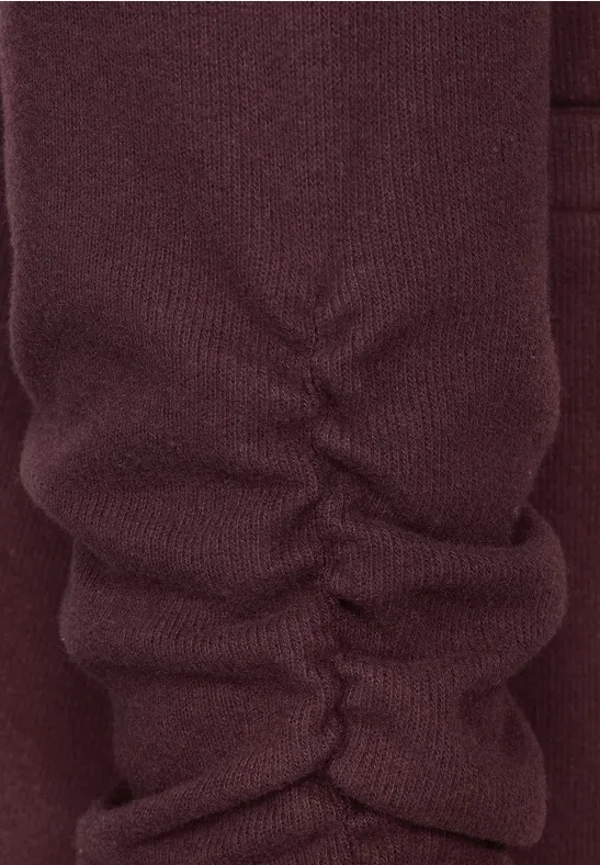 Longblazer mit Raffung purple brown