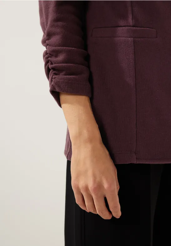 Longblazer mit Raffung purple brown