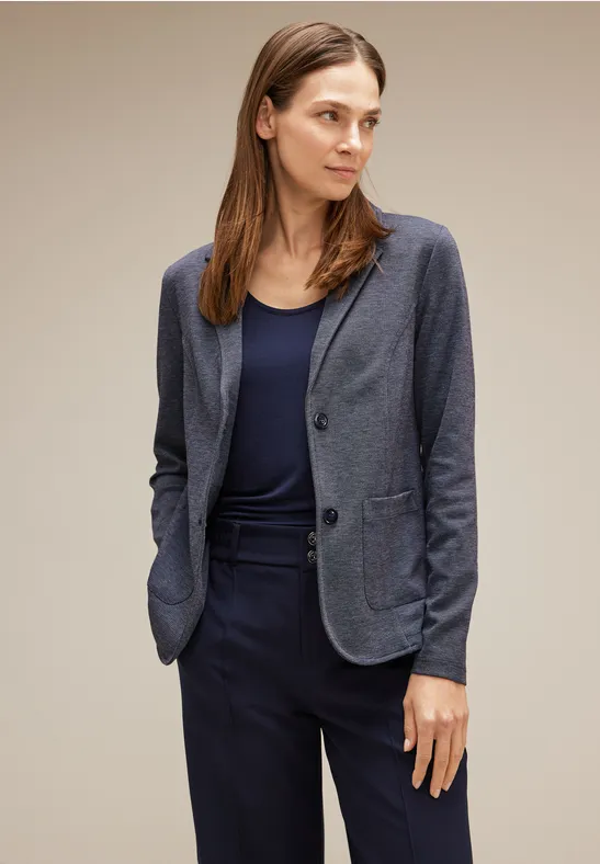 Basic Blazer deep blue melange