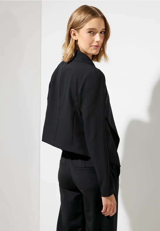 Kurzer offener Blazer Black