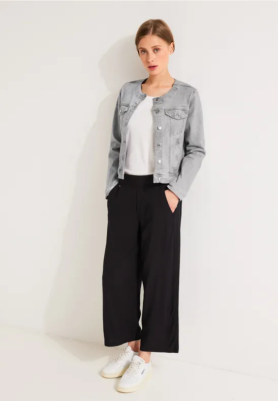 Graue Jeansjacke heavy grey bleached