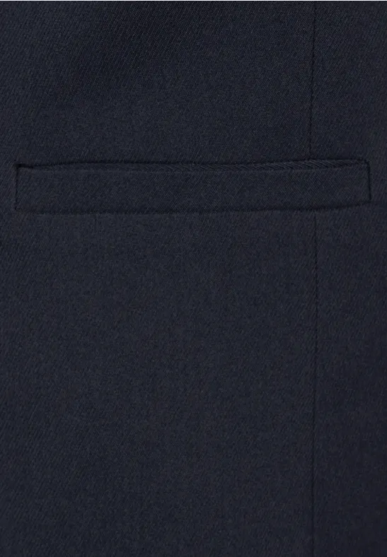 Twill Blazer in Unifarbe deep blue