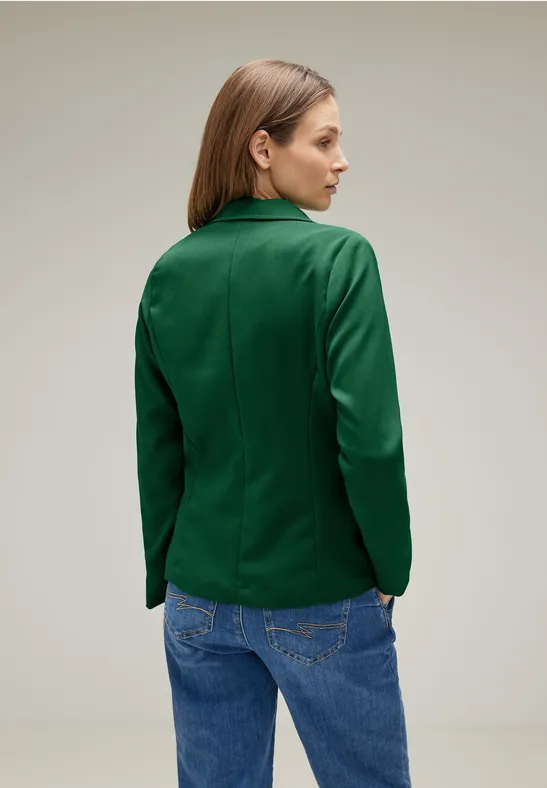 Twill Blazer in Unifarbe gentle green