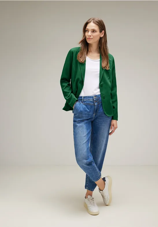 Twill Blazer in Unifarbe gentle green