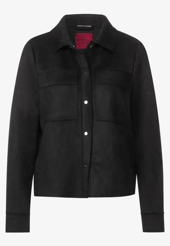 Velours Jacke Black