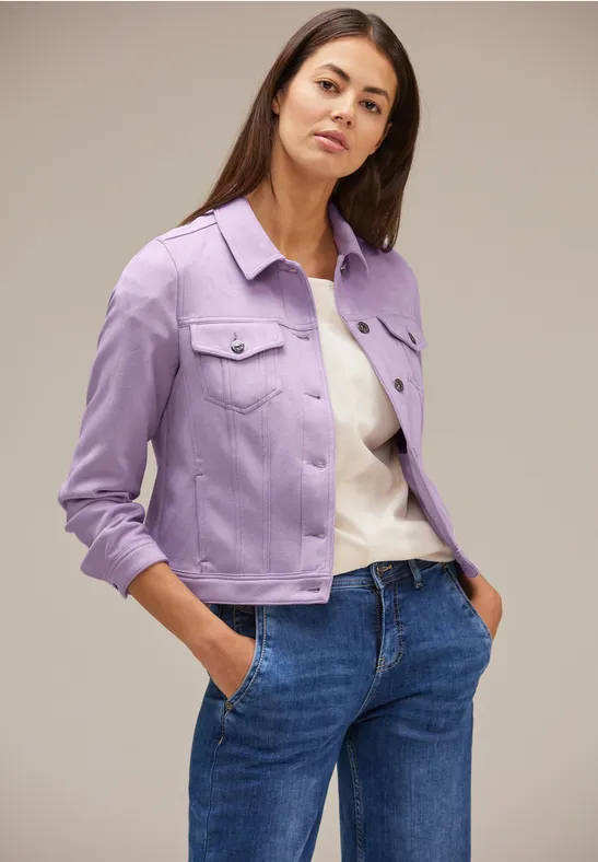 Velours Jacke dusty lupine lilac