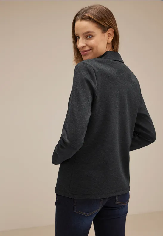 Basic Piqué Blazer Black