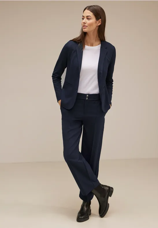 Basic Piqué Blazer deep blue