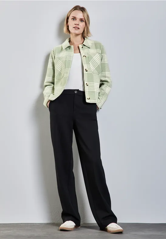 Karierte Jacke light mint green