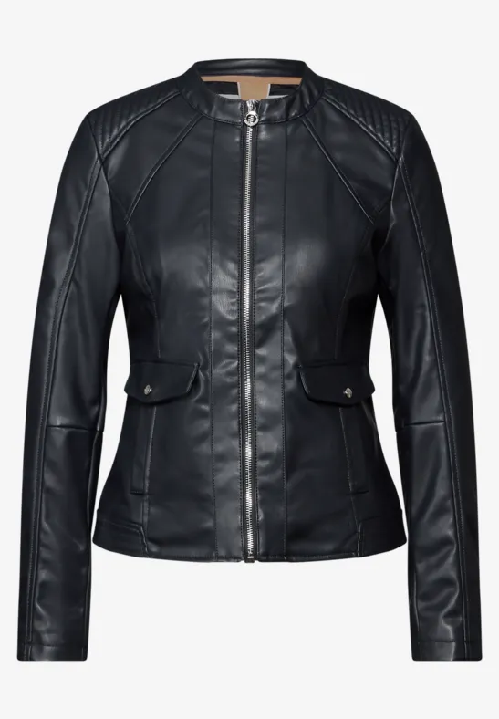 Leder-Look Jacke gravity blue
