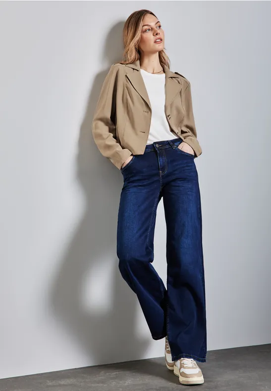 Kurzer Trenchcoat honey sand