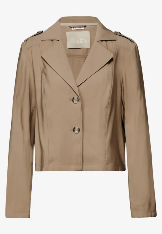 Kurzer Trenchcoat honey sand