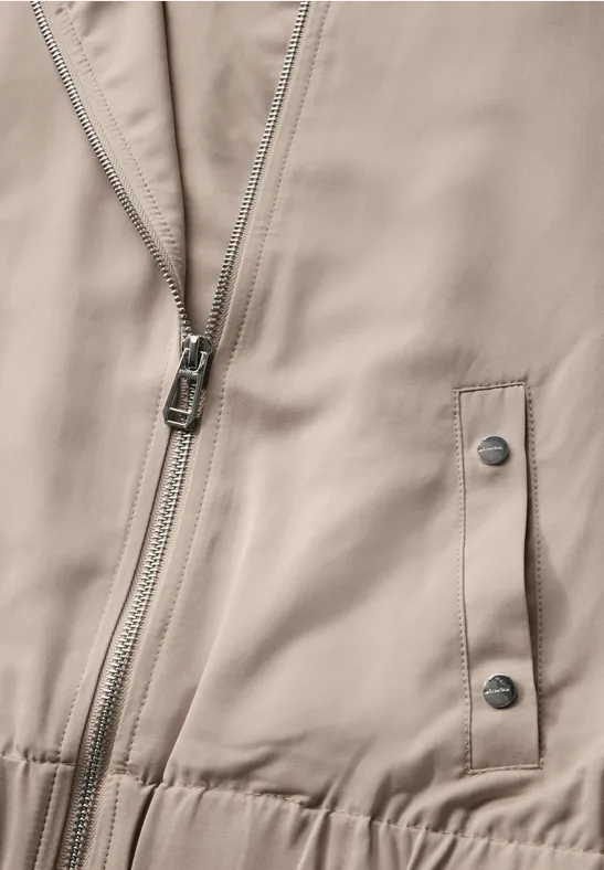 Satin Blouson safari beige