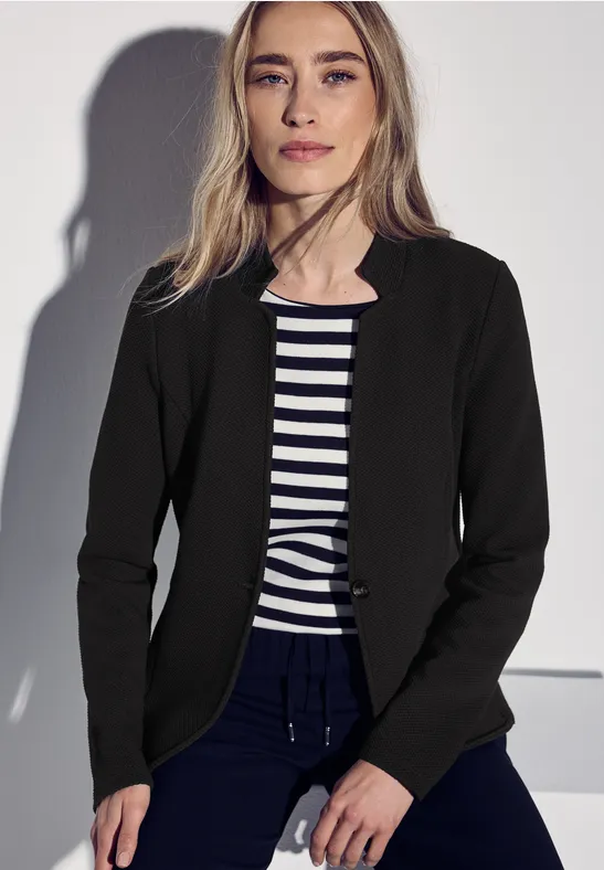 Jacquard Blazer Black