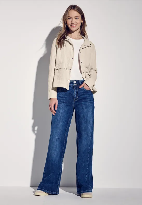 Musselin Jacke smooth sand beige