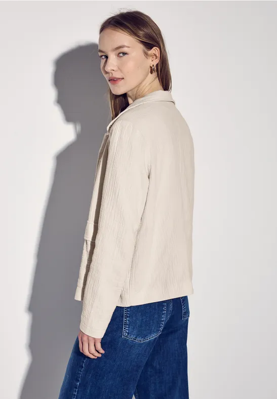 Musselin Jacke smooth sand beige