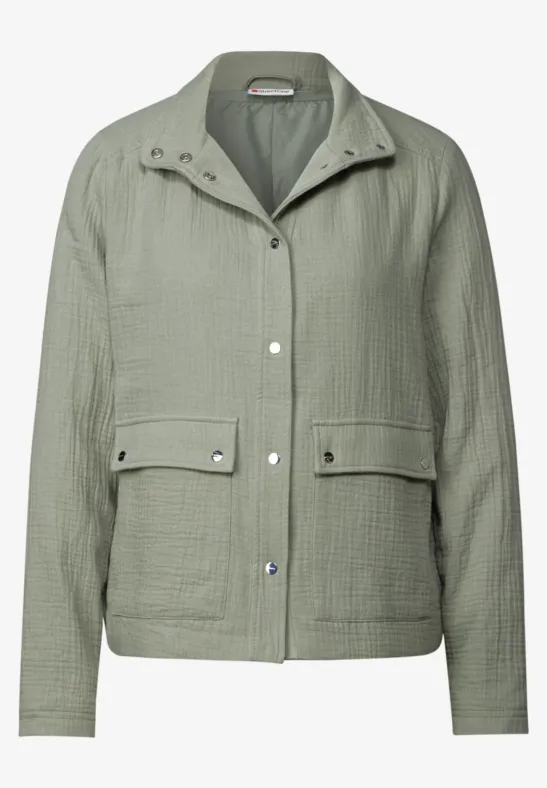 Musselin Jacke dusty milky green