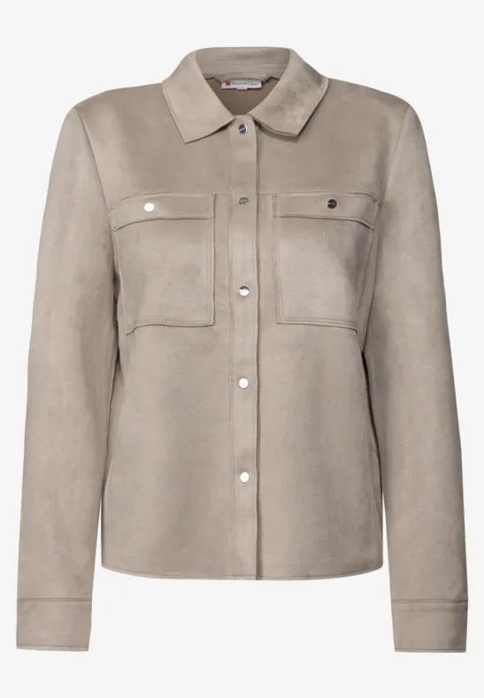 Veste en velours vintage stone