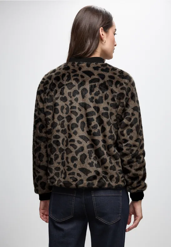 Blouson en fausse fourrure Leo Teddy Brown