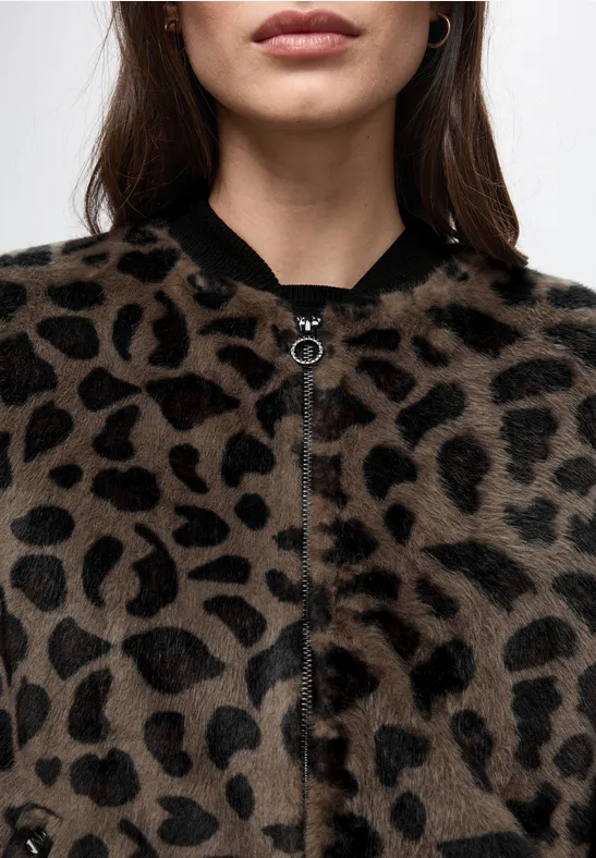 Blouson en fausse fourrure Leo Teddy Brown