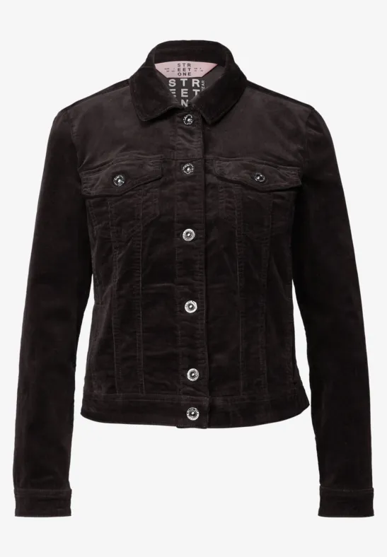 Mini-Cord Jacke deep roast brown