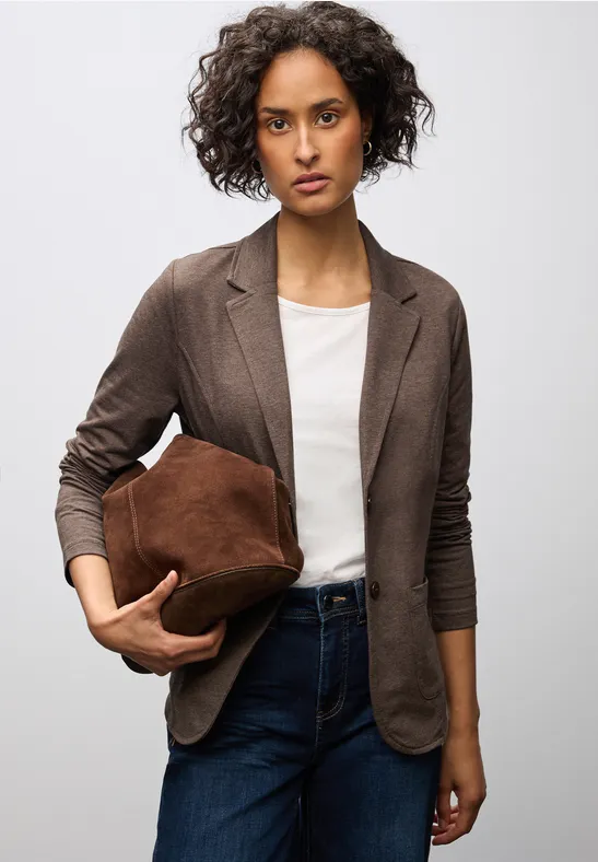 Basis blazer dark hazelnut brown mel.