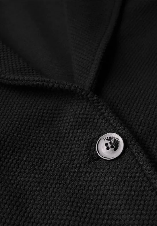 Basis blazer met structuur Black