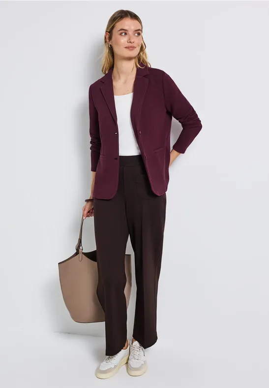 Basic Blazer mit Struktur wildberry red