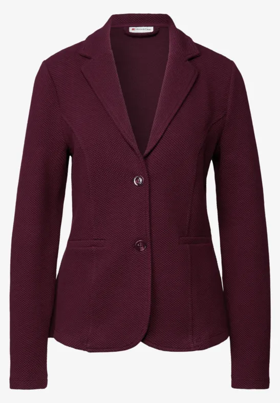 Basic Blazer mit Struktur wildberry red