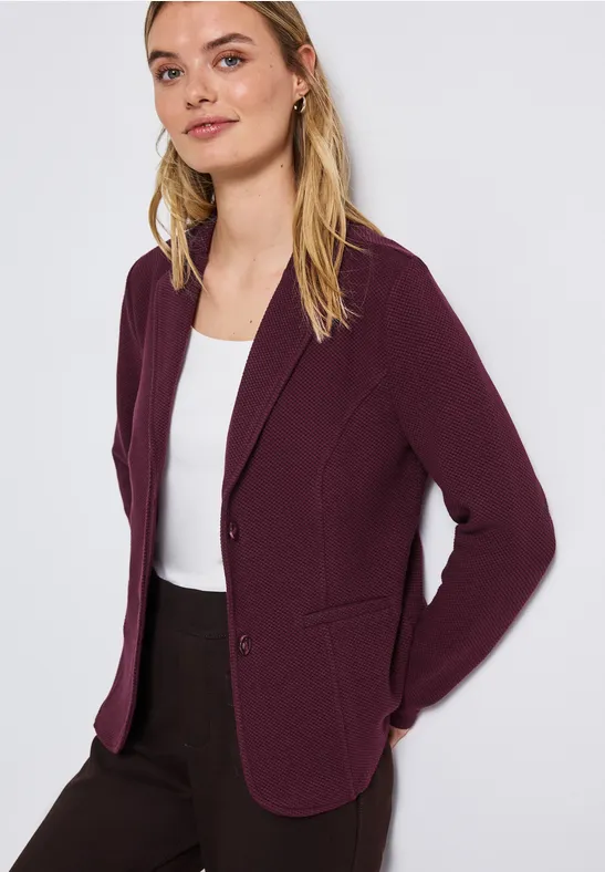 Basic Blazer mit Struktur wildberry red